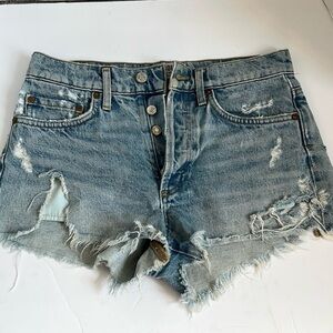 AGOLDE Distressed Jean Shorts, Size 24